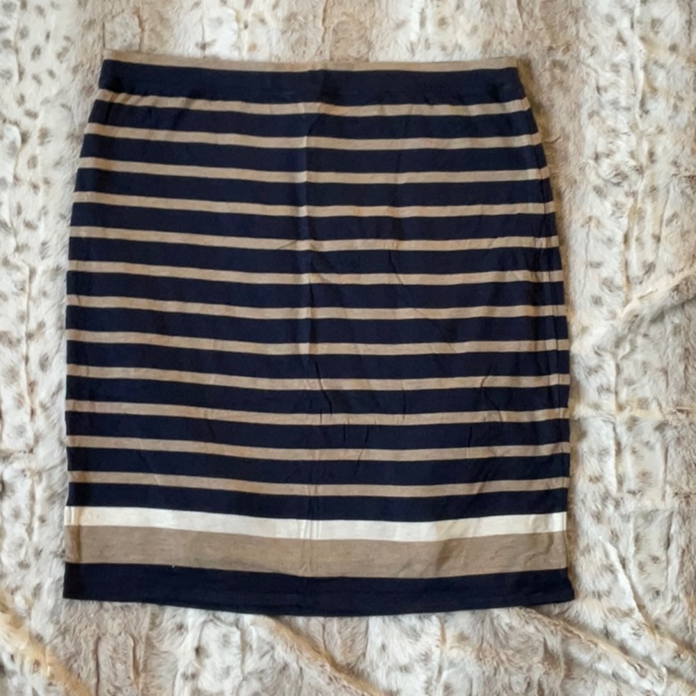 Max studio striped skirt